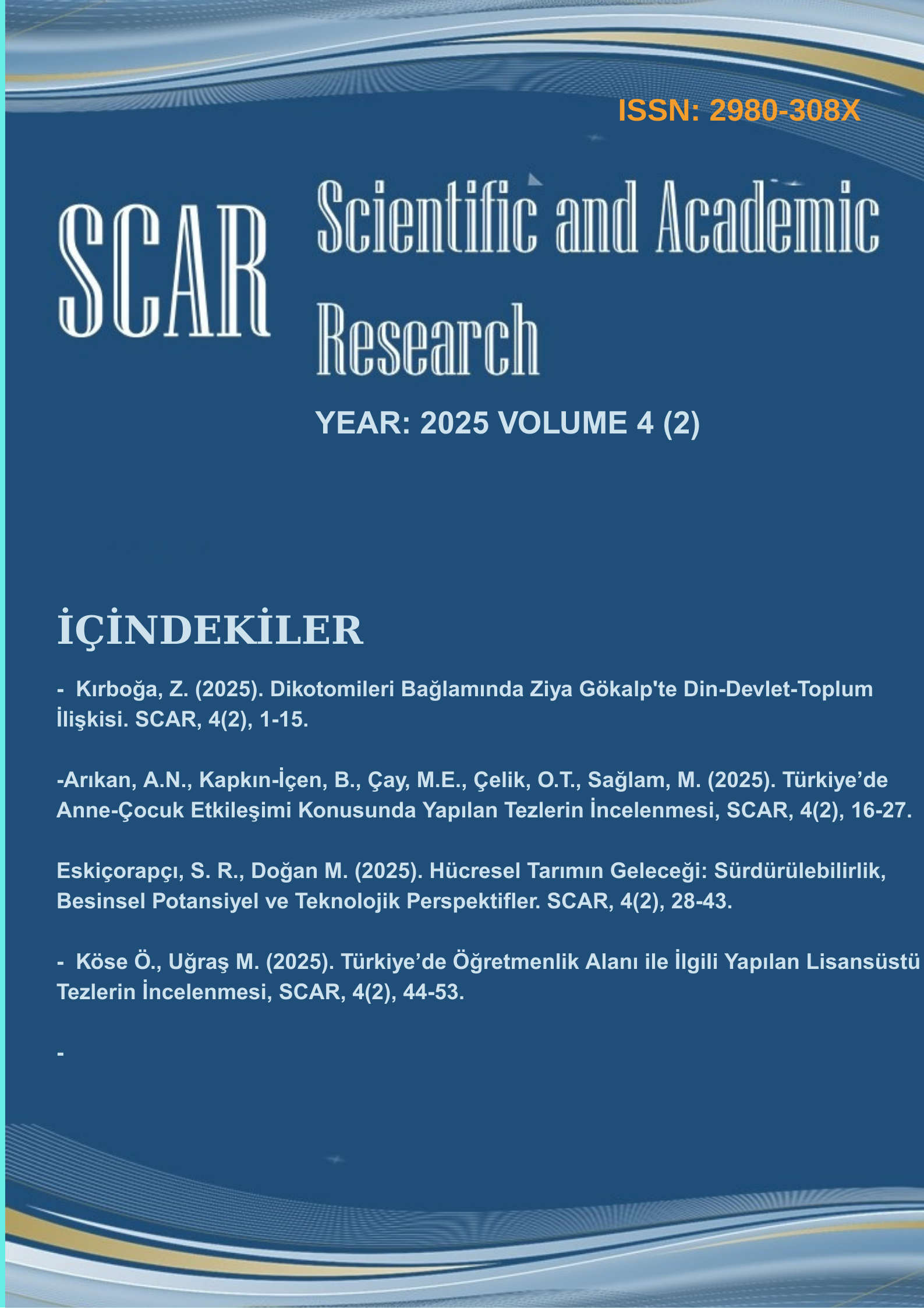 					Cilt 4 Sayı 2 (2025):  Aralık 2025 Gör
				